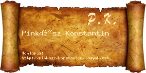 Pinkász Konstantin névjegykártya