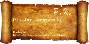Pinkász Konstantin névjegykártya